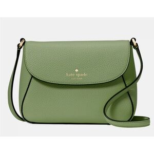New Kate Spade Monica Small Flap Crossbody bag Pebble Leather Cedar Stand